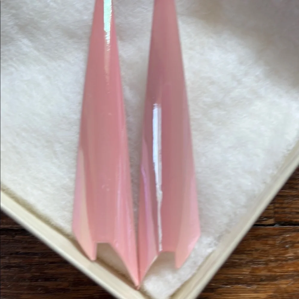 Elegant Pink Dangle Earrings - Picture 3 of 4